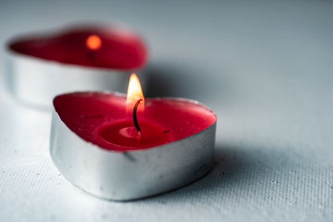 Valentine's day heart candles