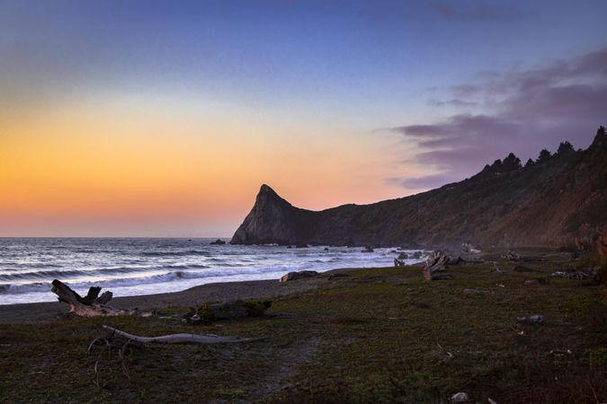 Beautiful view of the coast from a beach