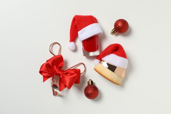 Concept of different cosmetics, different winter cosmetics