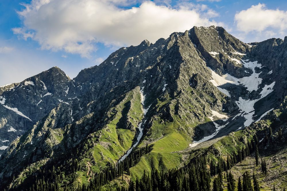 Green mountains in Kumrat Valley in Pakistan