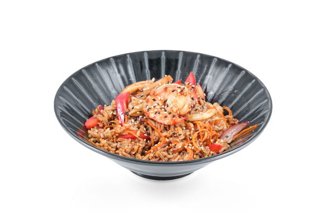 Shrimp fried rice with vegetables