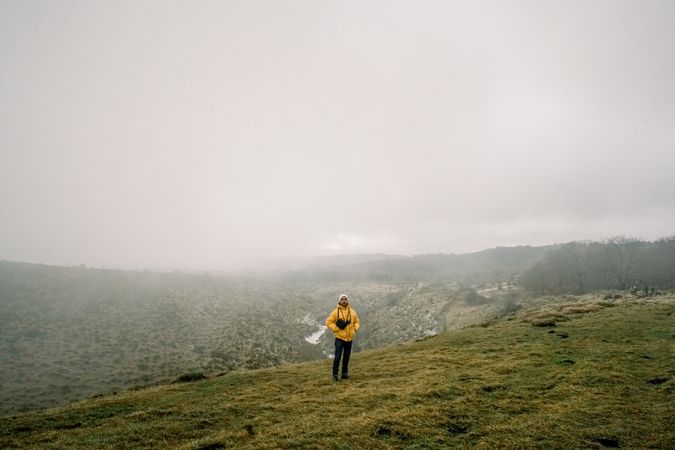 Man standing on hill