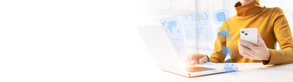 Businesswoman working on business strategy and planning using laptop and phone