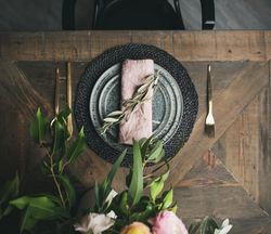 Easter celebration table setup