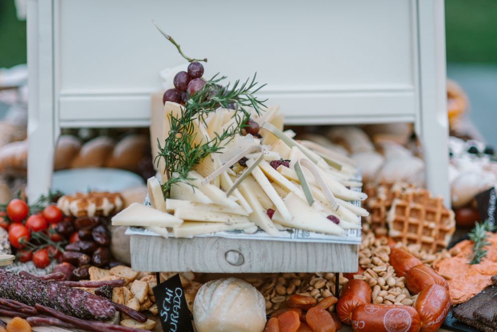 Wedding buffet with canapes and sweets