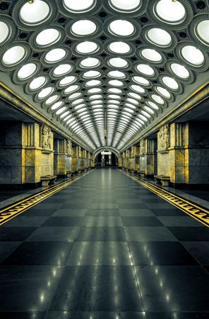 Interior of the Moscow Metro