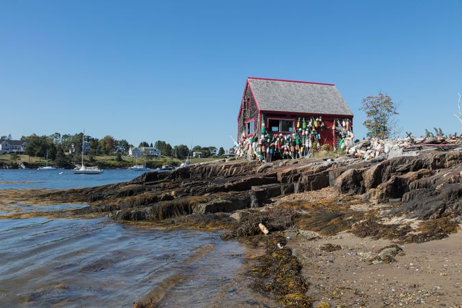 The oft-photographed Nubble lobster shack, or lobster "pound" on Bailey Island, Maine