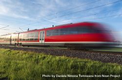High-speed german train traveling through nature 4mDLQ5