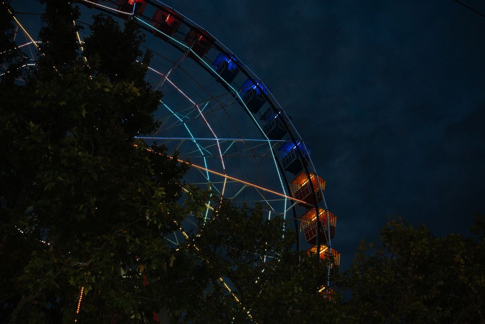 Ferris wheel in amusement park