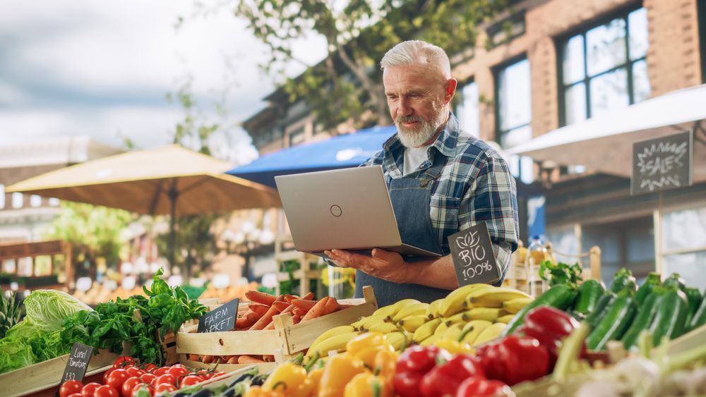 Businessman Contacting Suppliers Online