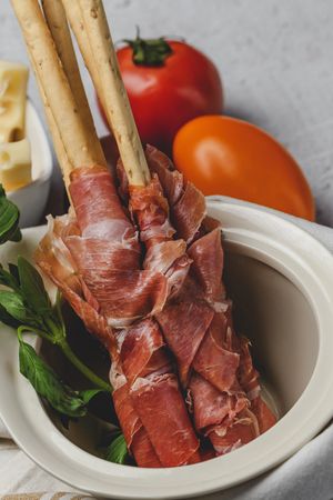 Gressinis with spanish serrano ham