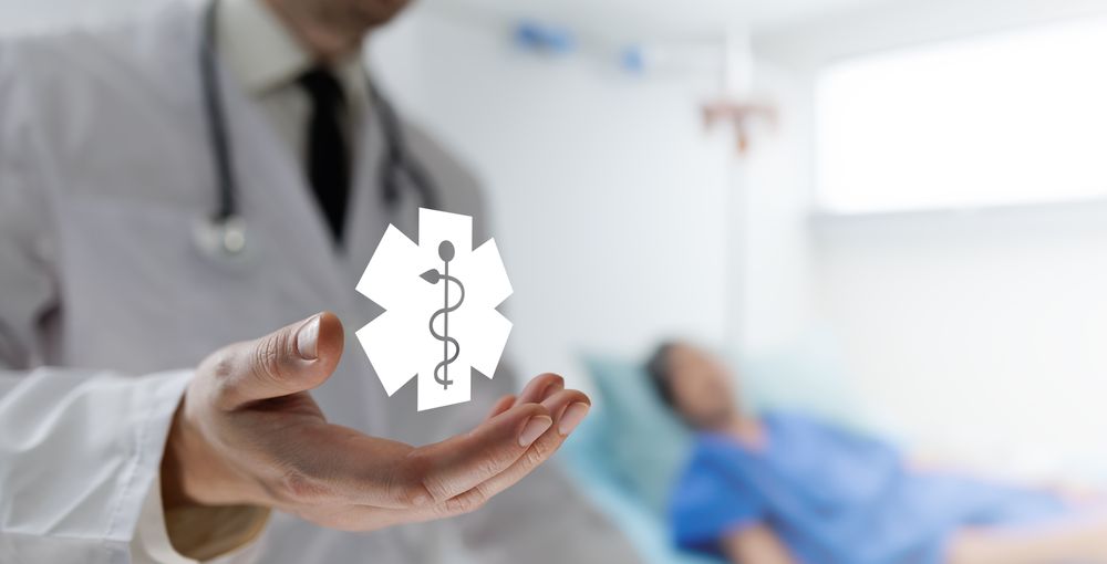 Medical symbol with a snake