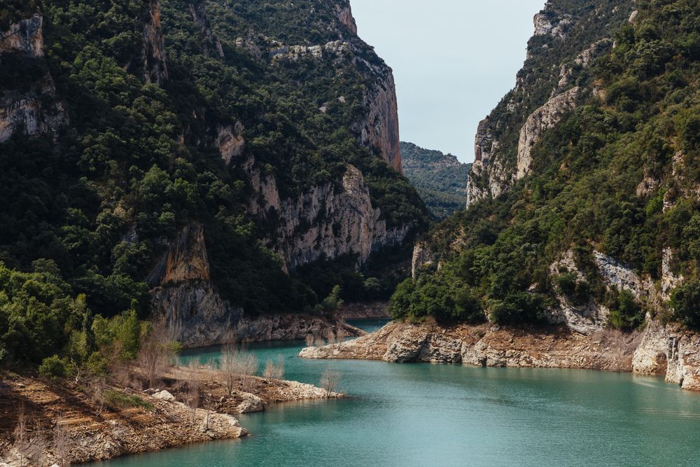 Lake in the middle of high mountains
