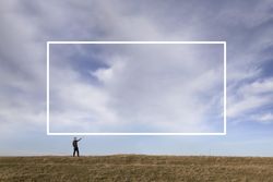 Frame in the sky with clouds