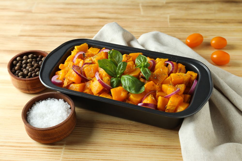Fall season tasty food concept - baked pumpkin