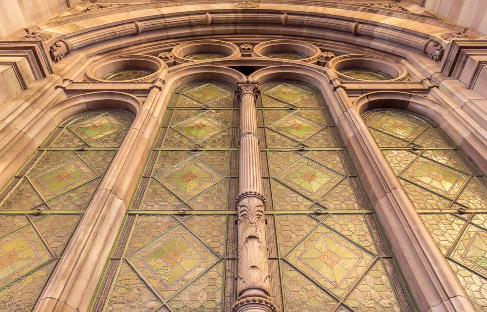 Art deco window in the Strasbourg train station