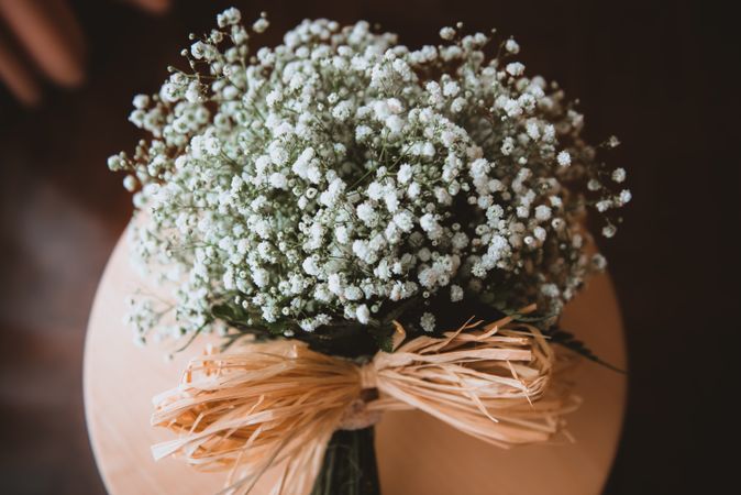 Bouquet of flowers on stand