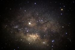 Milky way galaxy with stars and space dust in the universe