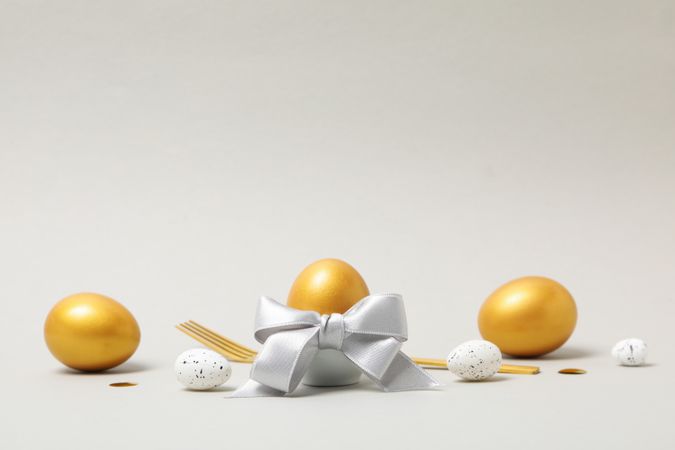 Pension rewards, returns and investment funding concepts, golden eggs