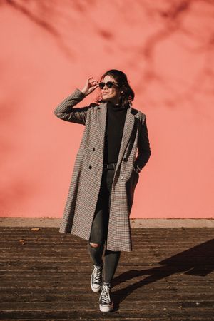 stylish lady in sunglasses