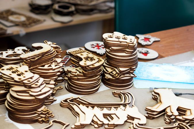 Woodworking workshop eco-friendly Christmas toys