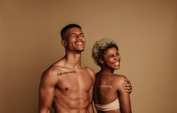 Couple associated with the Black lives matter campaign