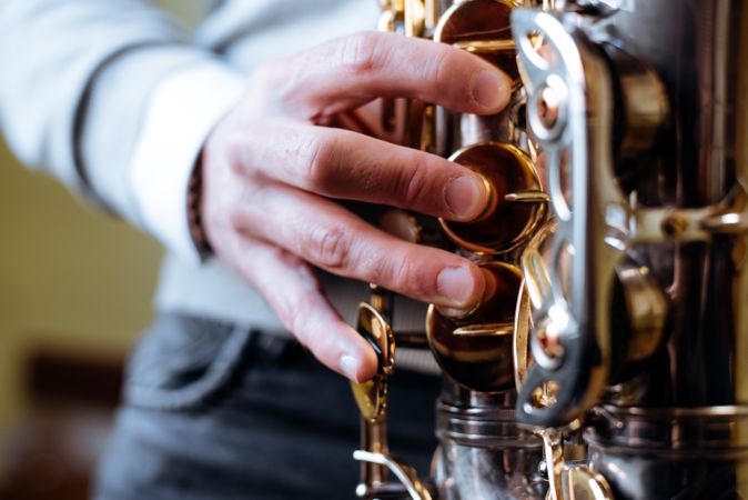 Man playing saxophone