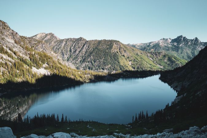 Mountain and lake