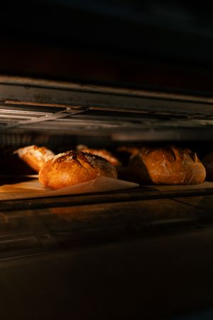 Lots of breads in the oven