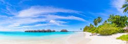 Panoramic banner of tropical beach
