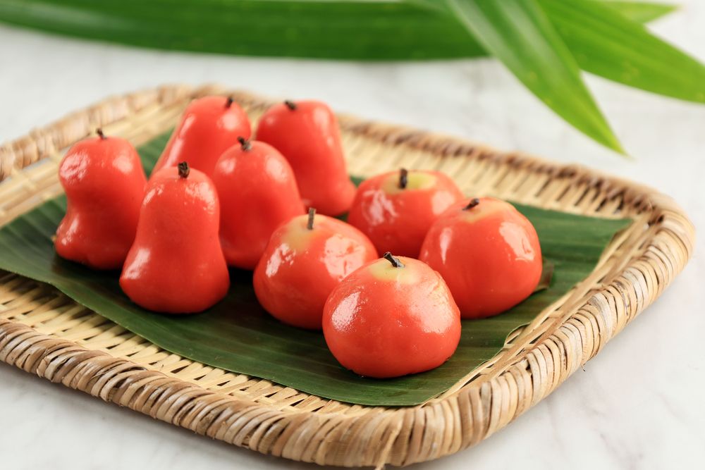 Fruit Shaped Mung Beans Made from Mung Beans and Sugar