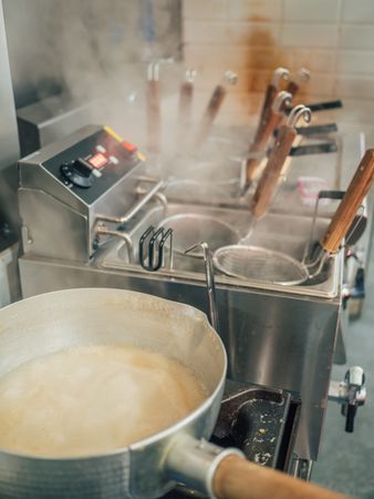 Kitchenware in restaurant