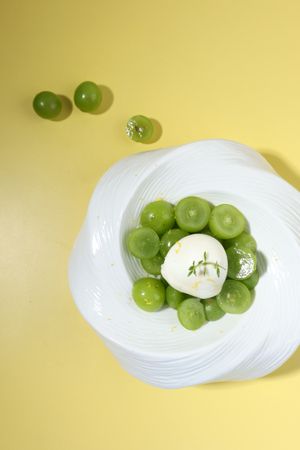 Burrata Shine Muscat Green  Grape Salad