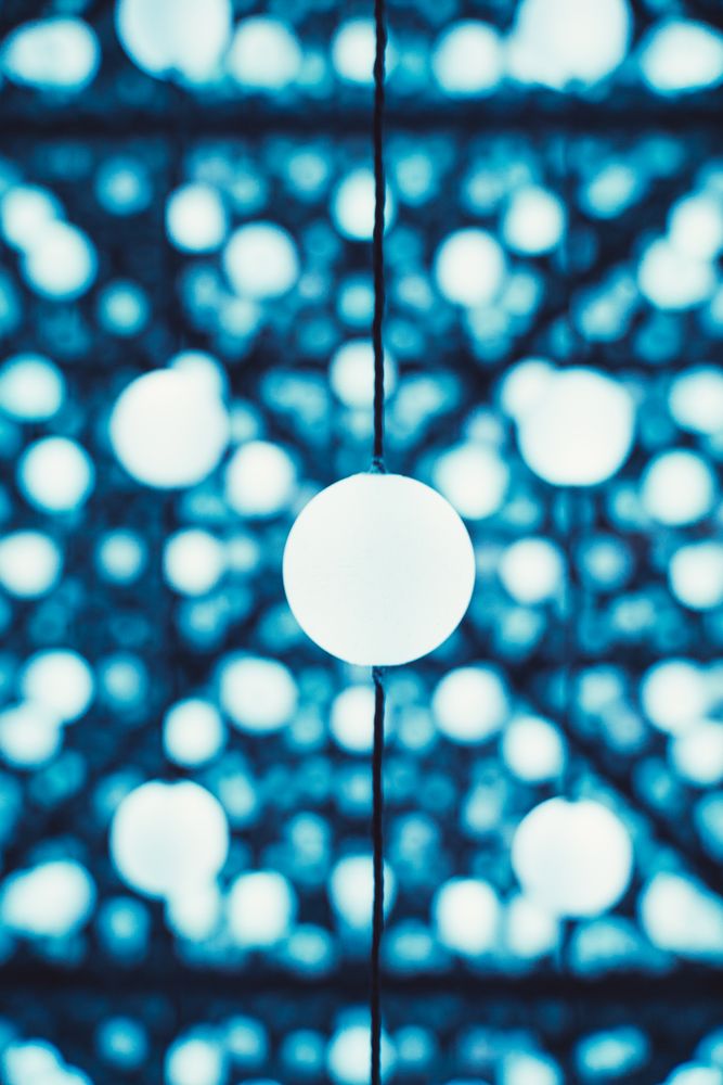 Garlands with blue lights