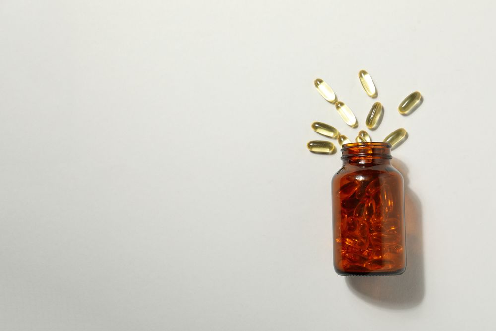 Immunity support capsules - Omega, health care concept