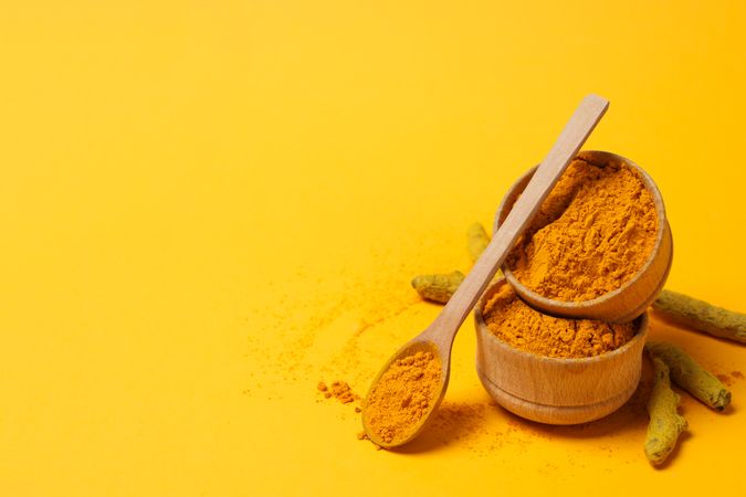 Fragrant seasoning - turmeric, one of the main ingredients in Indian curry