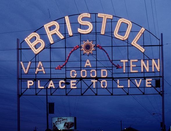 Bristol sign, Virginia-Tennessee