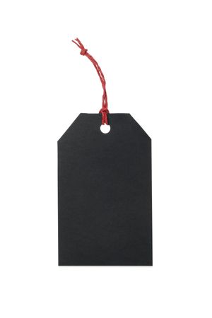 Blank dark tag isolated on neutral background