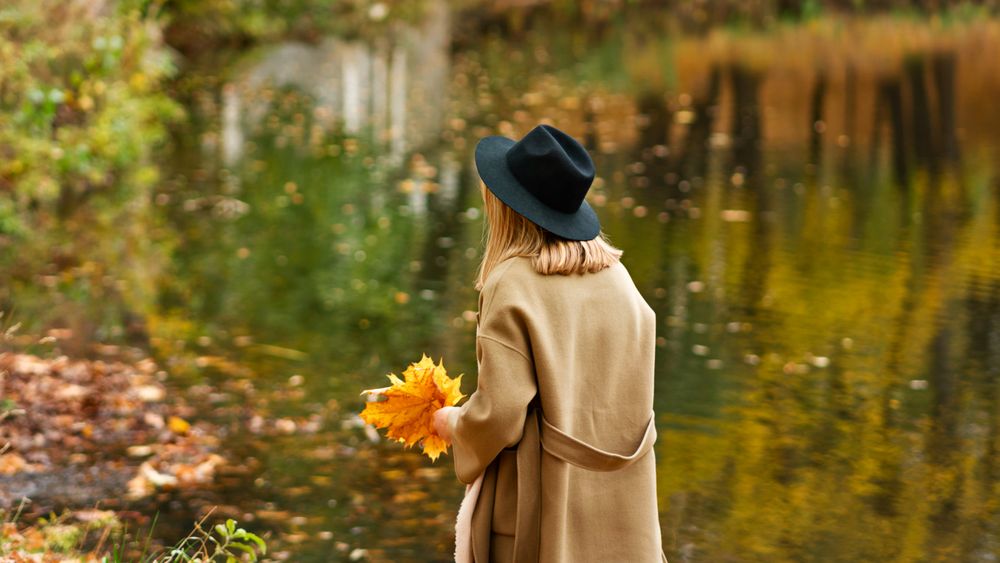 Woman during autumn season