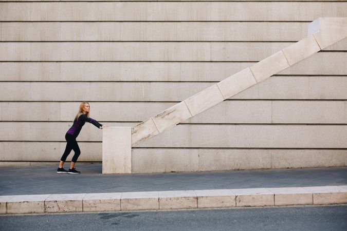 Woman doing some elongation exercises