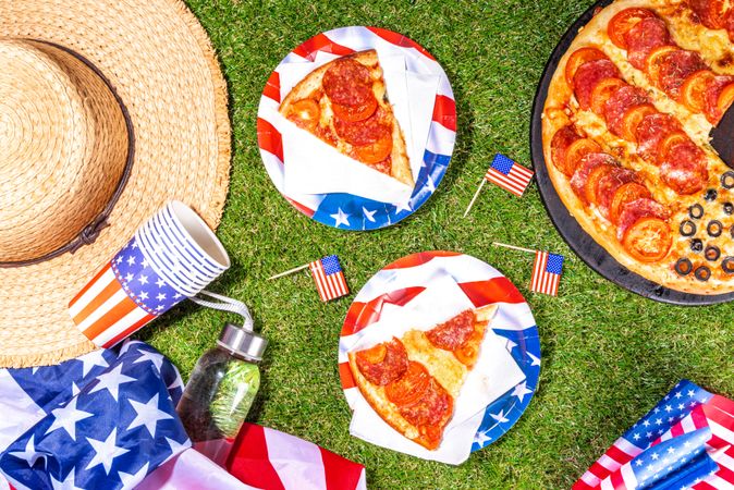 4th july party holiday usa patriotic pizza