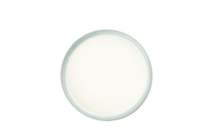 Bowl of sour cream yogurt isolated on light background