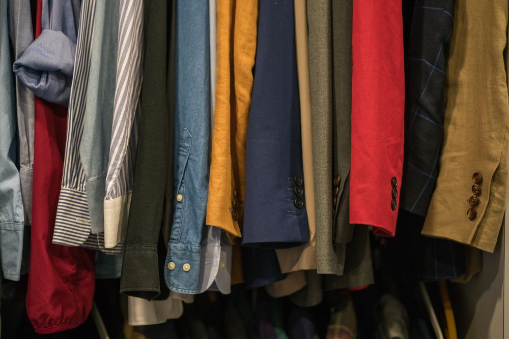 Close-up shot of dress shirts' sleeves