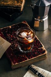 Cold espresso coffee glass
