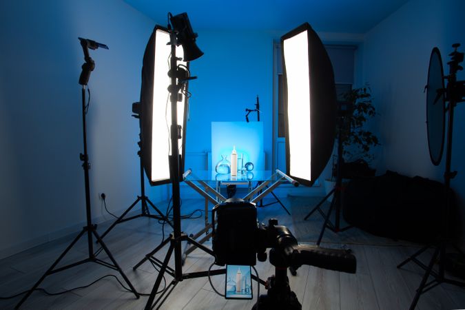 Professional product photoshoot in studio