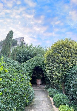 Garden path in the Baux-de-Provence