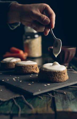 homemade carrot cake with oatmeal