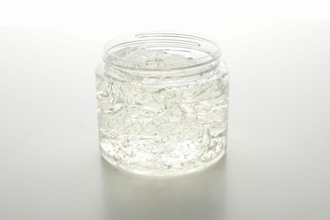 Hair styling gel isolated on blank background