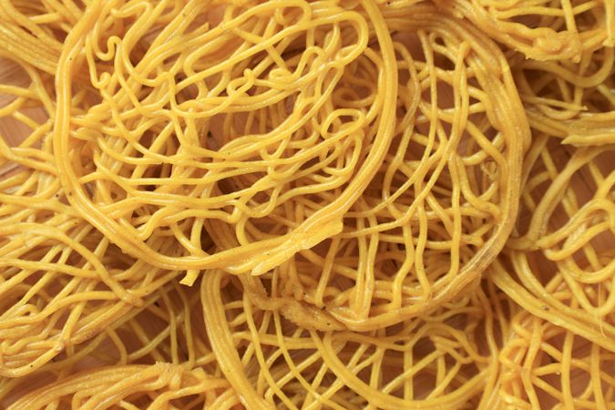 Texture of Kerupuk Mie Kuning, Dried Raw Yellow Noodle Crackers