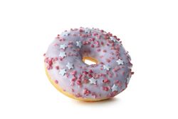 Tasty one donut isolated on blank background